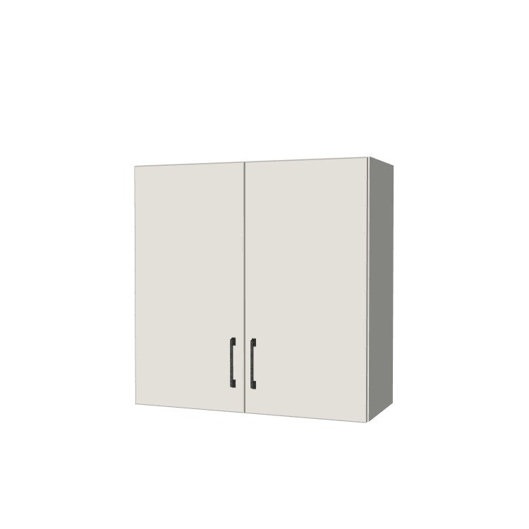30" Wide x 30" High Wall Cabinet - (White Melamine Boxes - Flat Panel Doors)