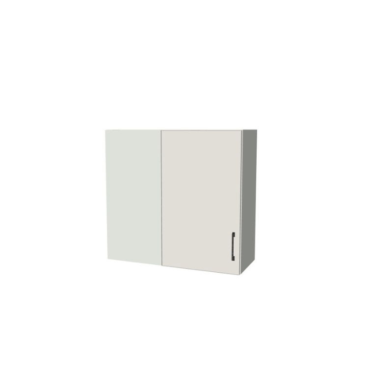 32" Wide 30" High Blind Corner Wall Cabinet - Door on Right/Left Side - (White Melamine Boxes - Flat Panel Doors)