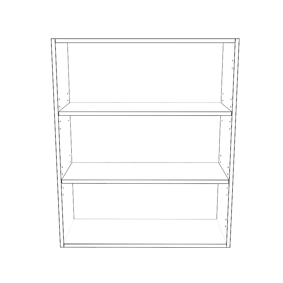 30" Wide 36" High Blind Corner Wall Cabinet - Door on Right/Left Side - Thermofoil Doors