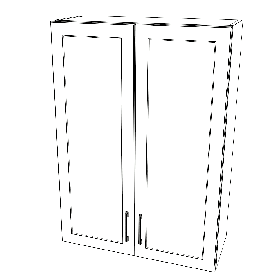30" Wide x 42" High Wall Cabinet - Painted Doors