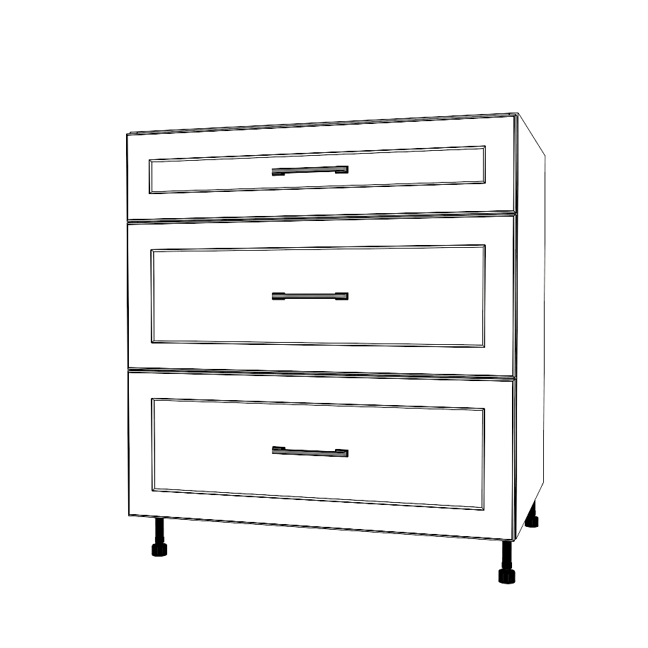 31" Wide Drawer Cabinet - Painted Doors