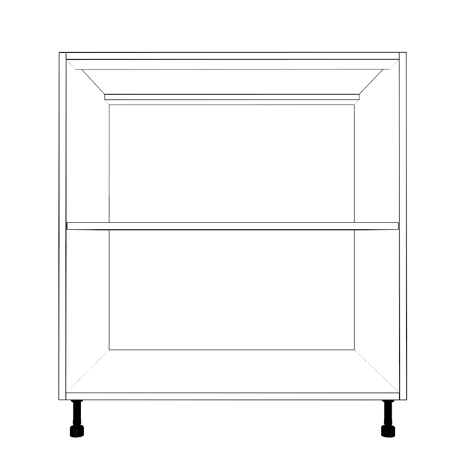 31" Wide Base Cabinet - Thermofoil Doors