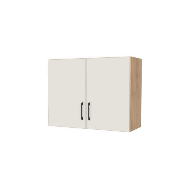 31" Wide x 24" High Wall Cabinet - (Hardrock Maple Melamine Boxes - Flat Panel Doors)