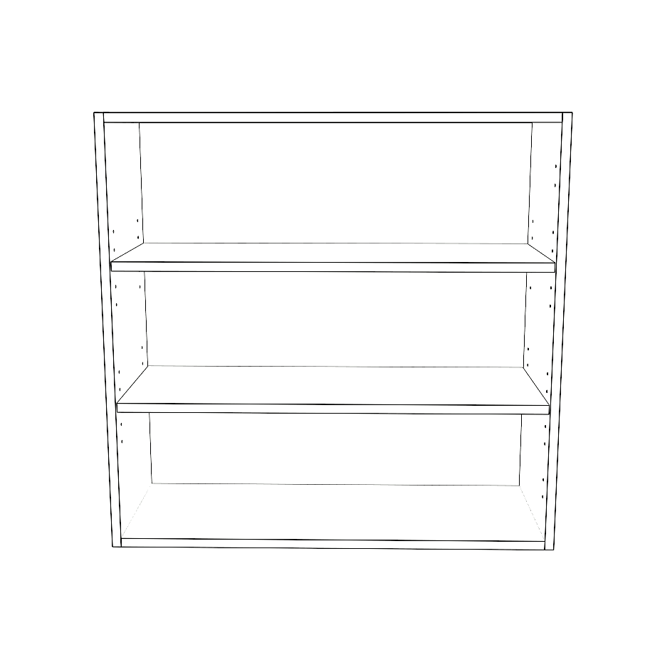 31" Wide x 30" High Wall Cabinet - Painted Doors