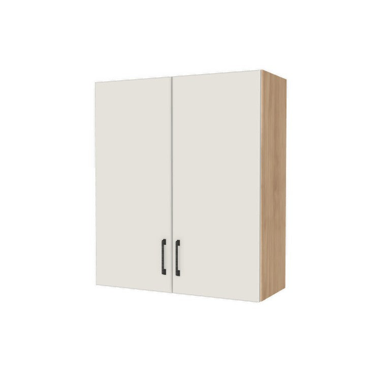31" Wide x 36" High Wall Cabinet - (Hardrock Maple Melamine Boxes - Flat Panel Doors)