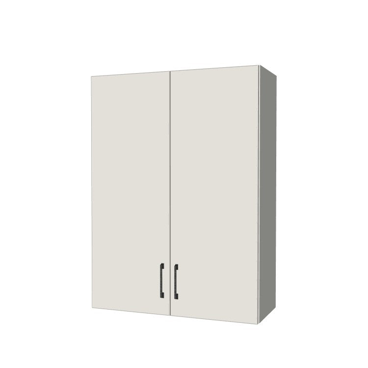 31" Wide x 42" High Wall Cabinet - (White Melamine Boxes - Flat Panel Doors)