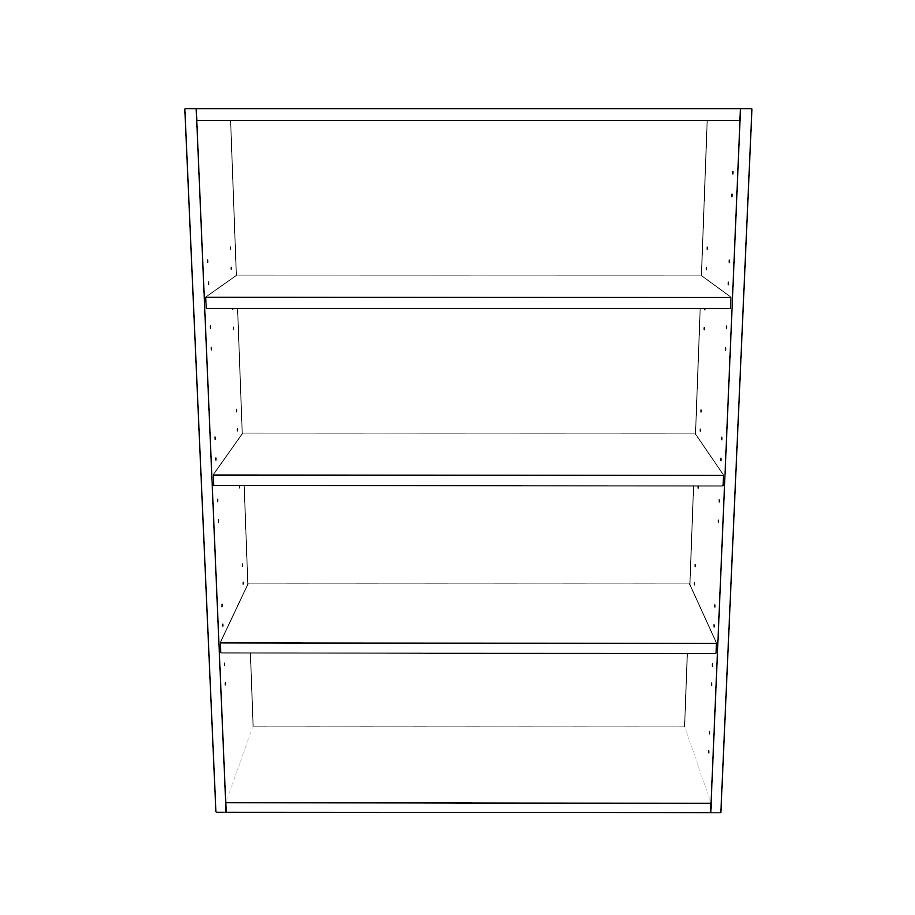 31" Wide x 42" High Wall Cabinet - Painted Doors