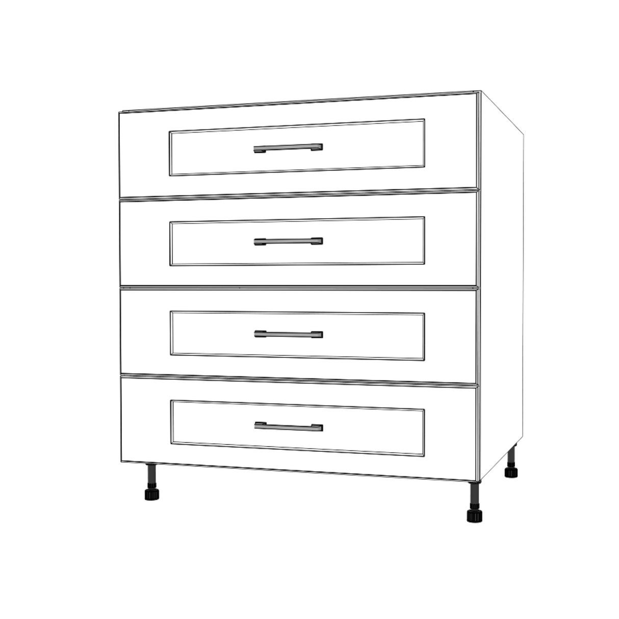 32" Wide Drawer Cabinet - Painted Doors