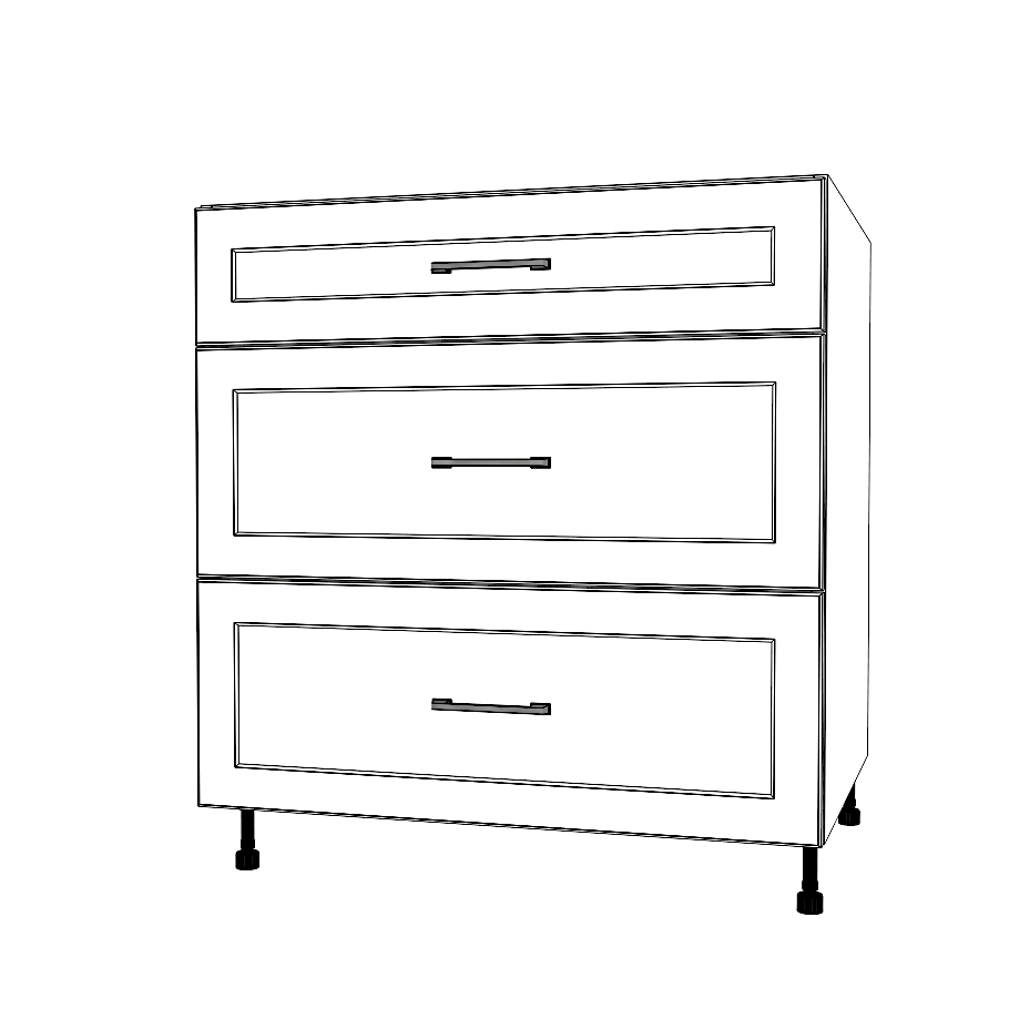 32" Wide Drawer Cabinet - Painted Doors