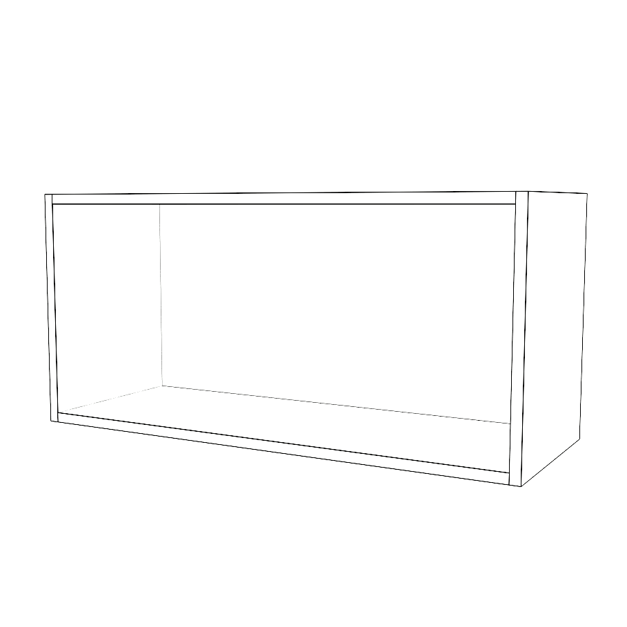 32" Wide x 15" High Fridge Cabinet - Painted Doors