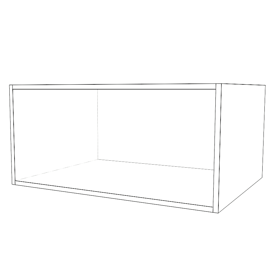 32" Wide x 15" High x 24" Deep Fridge Cabinet - Painted Doors