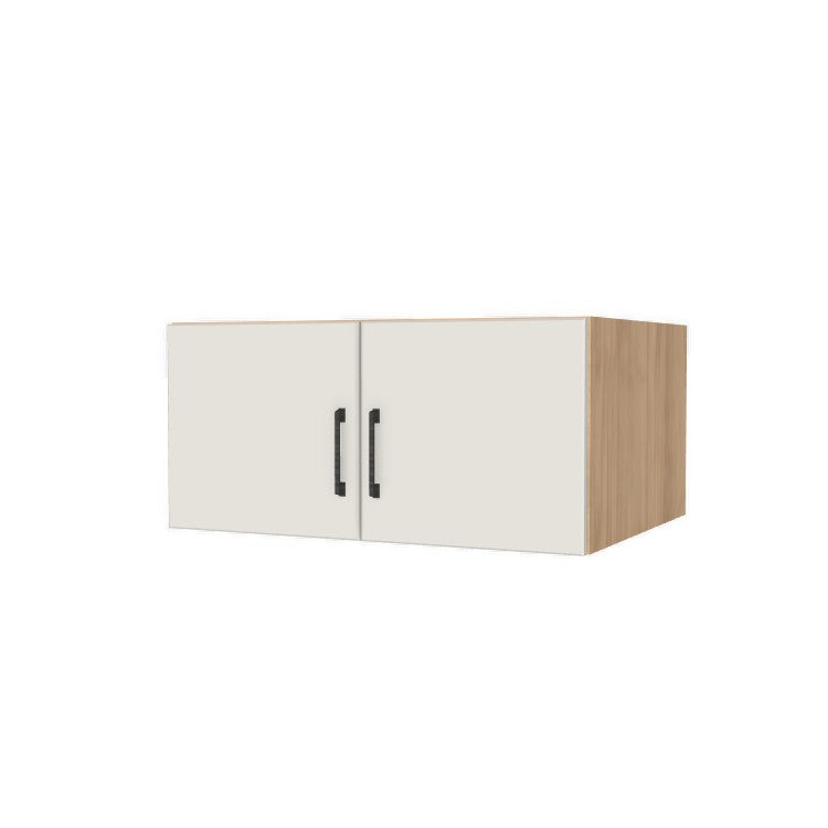 32" Wide x 15" High x 24" Deep Fridge/Stove Cabinet - (Hardrock Maple Melamine Boxes - Flat Panel Doors)