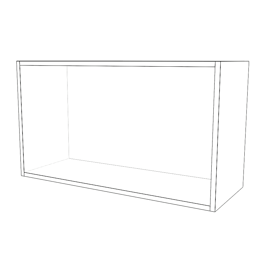 32" Wide x 18" High Fridge Cabinet - Painted Doors