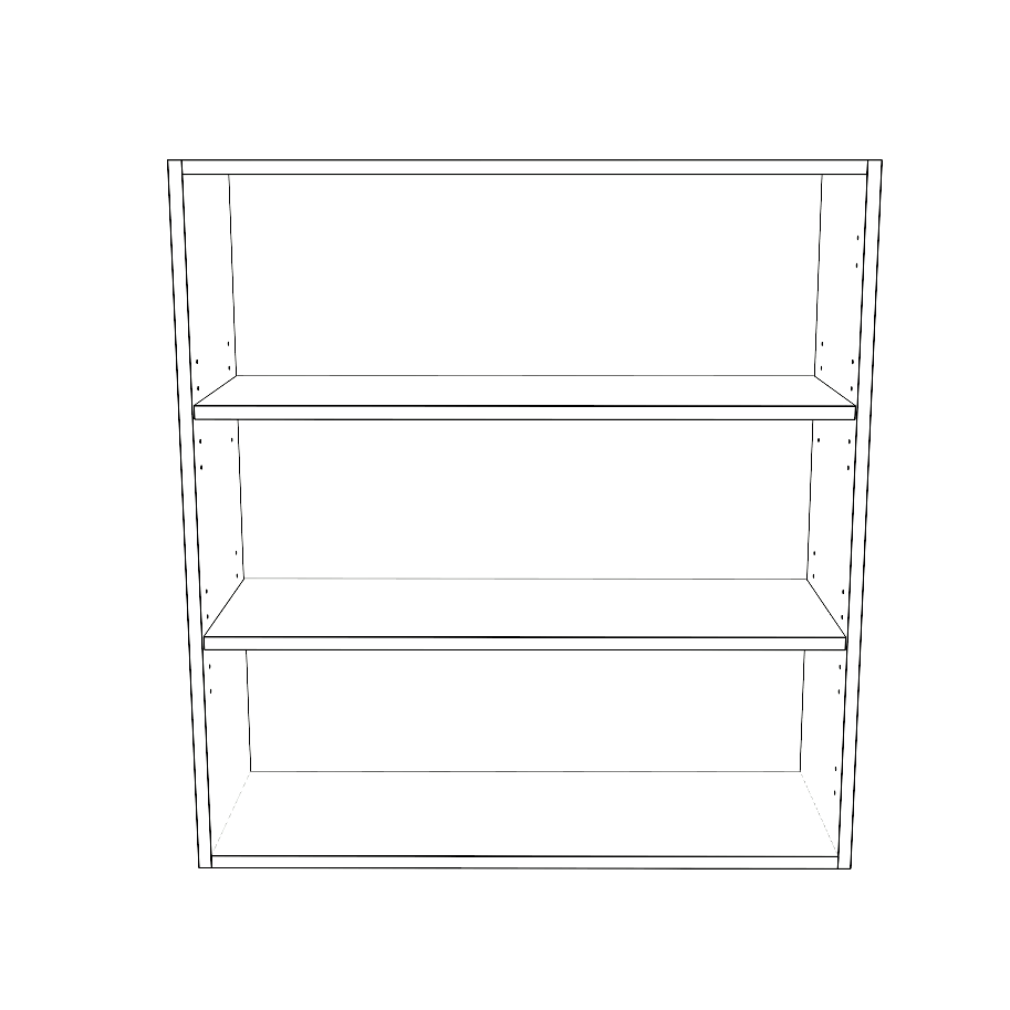 32" Wide 34" High Blind Corner Wall Cabinet - Door on Right/Left Side - Thermofoil Doors