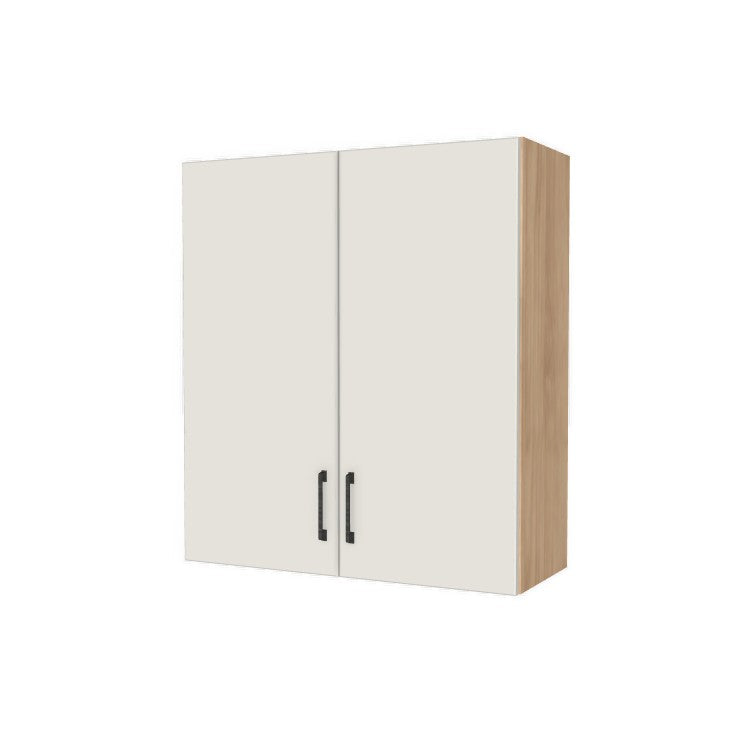 32" Wide x 36" High Wall Cabinet - (Hardrock Maple Melamine Boxes - Flat Panel Doors)