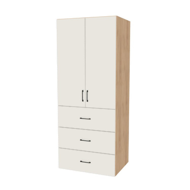 33" Wide Tall Pantry Cabinet with Drawer - (Ply Wood Boxes - Flat Panel Doors) 24 D