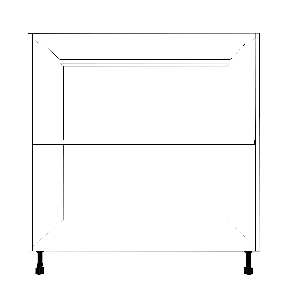 33" Wide Base Cabinet - Painted Doors