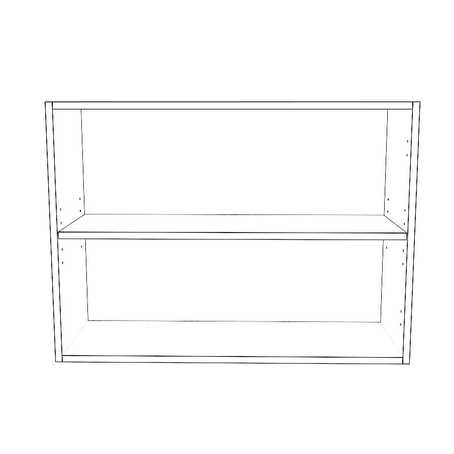33" Wide x 24" High Wall Cabinet - Thermofoil Doors