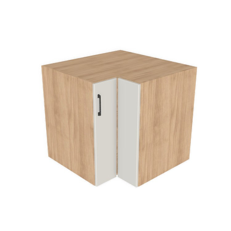 33x33" L Shape Base Corner Cabinet - (Hardrock Maple Melamine Boxes - Flat Panel Doors)