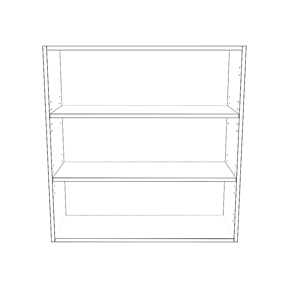 33" Wide x 34" High Wall Cabinet - Thermofoil Doors