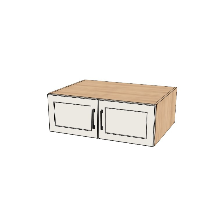 34" Wide x 12" High x 24" Deep Fridge/Stove Cabinet - (Ply Wood Boxes - Thermofoil Doors)