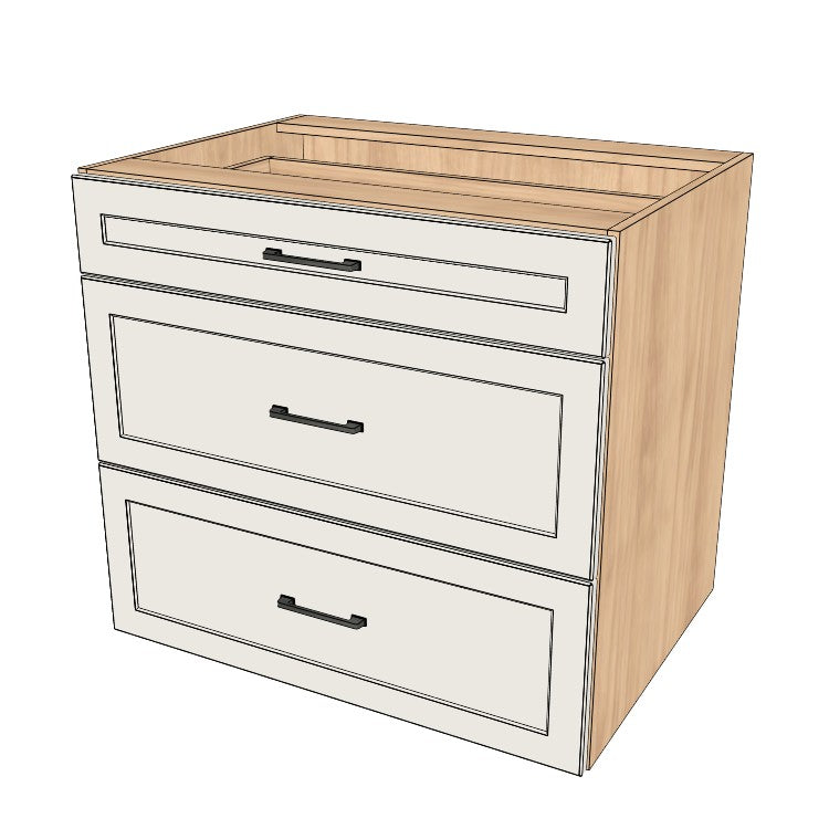 34" Wide Drawer Cabinet - (Ply Wood Boxes - Painted Doors)
