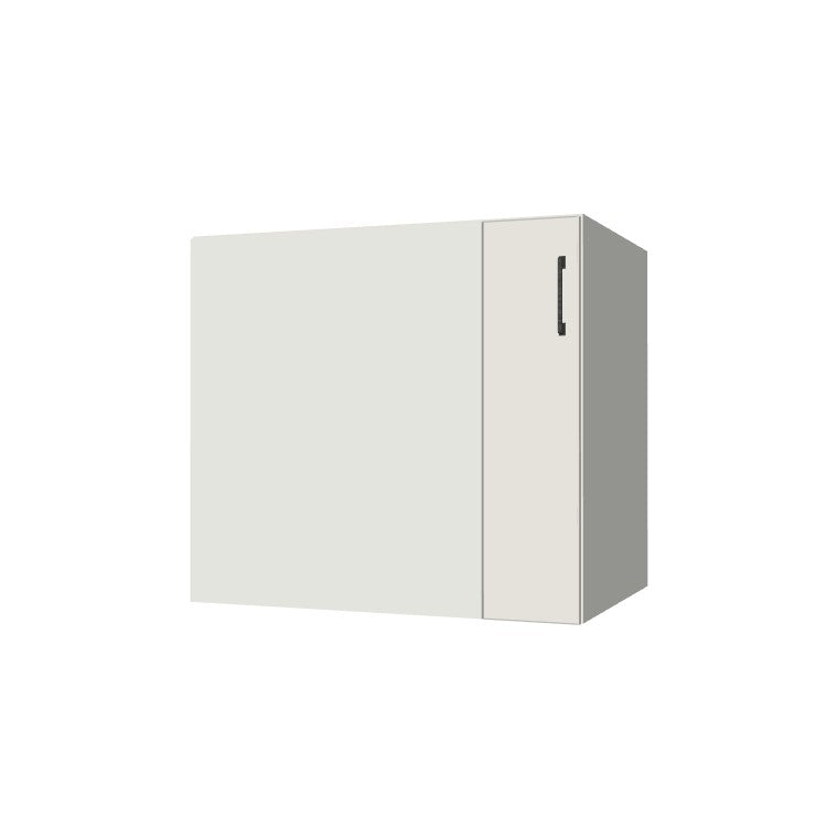 34" Blind Corner Base Cabinet - Door on Right/Left Side - (White Melamine Boxes - Flat Panel Doors)
