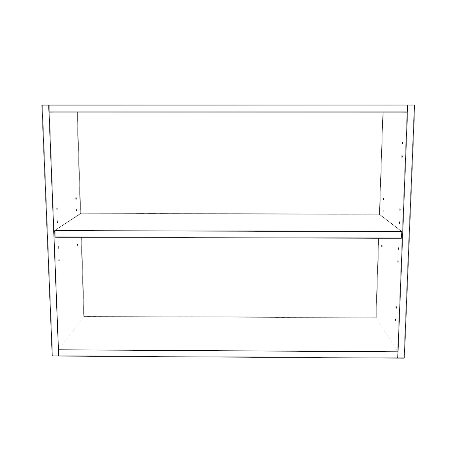 34" Wide x 24" High Wall Cabinet - Painted Doors
