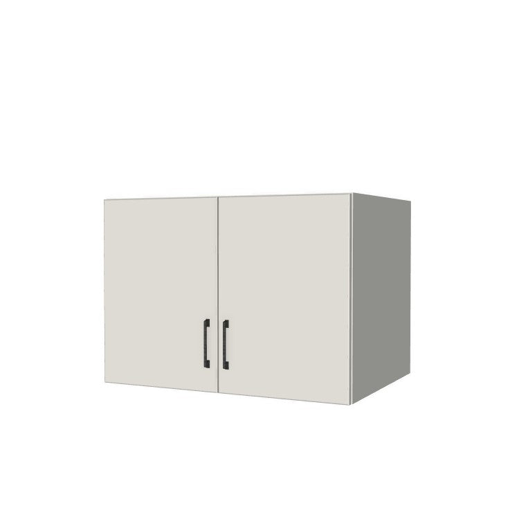 34" Wide x 24" High x 24" Deep Fridge/Stove Cabinet - (White Melamine Boxes - Flat Panel Doors)
