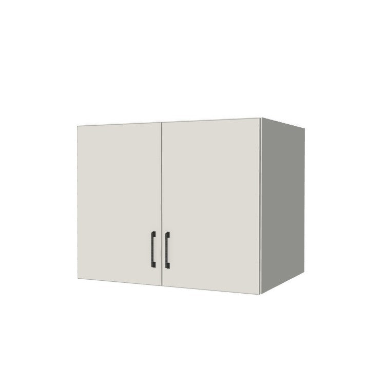 34" Wide x 27" High x 24" Deep Fridge/Stove Cabinet - (White Melamine Boxes - Flat Panel Doors)