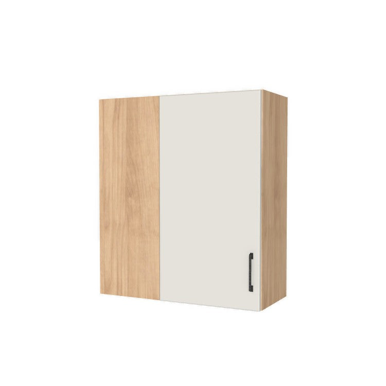 30" Wide 34" High Blind Corner Wall Cabinet - Door on Right/Left Side - (Hardrock Maple Melamine Boxes - Flat Panel Doors)