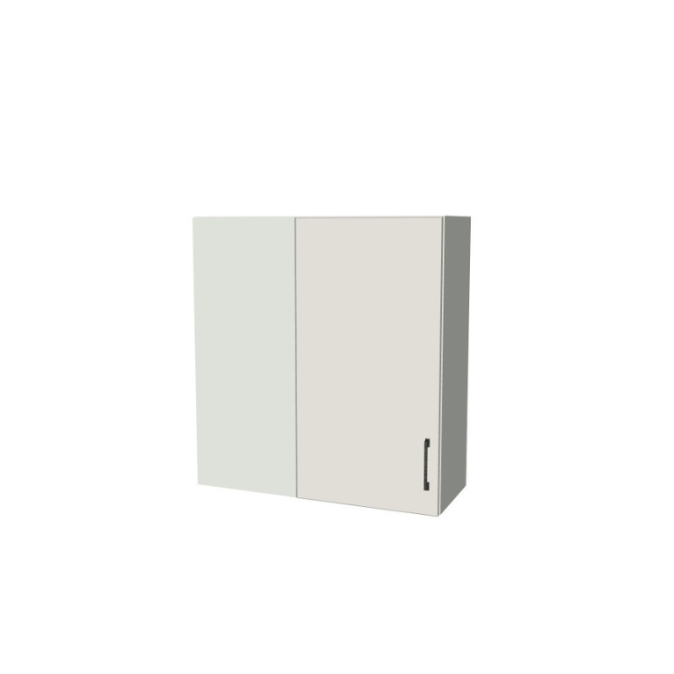 32" Wide 34" High Blind Corner Wall Cabinet - Door on Right/Left Side - (White Melamine Boxes - Flat Panel Doors)
