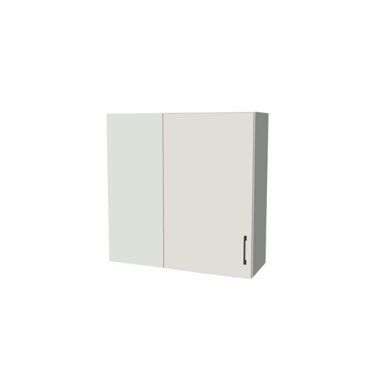 34" Wide 34" High Blind Corner Wall Cabinet - Door on Right/Left Side - (White Melamine Boxes - Flat Panel Doors)
