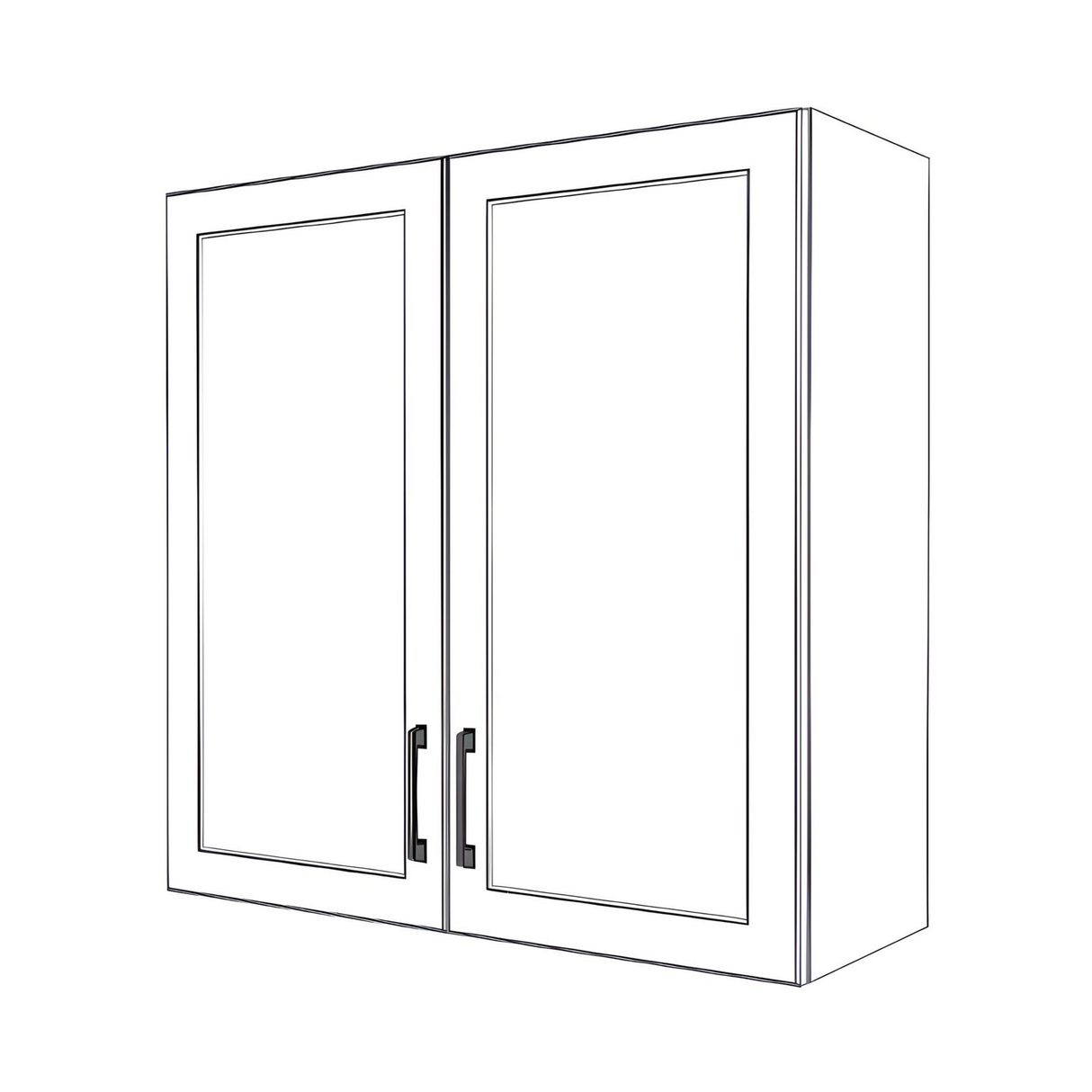 34" Wide x 34" High Wall Cabinet - Thermofoil Doors