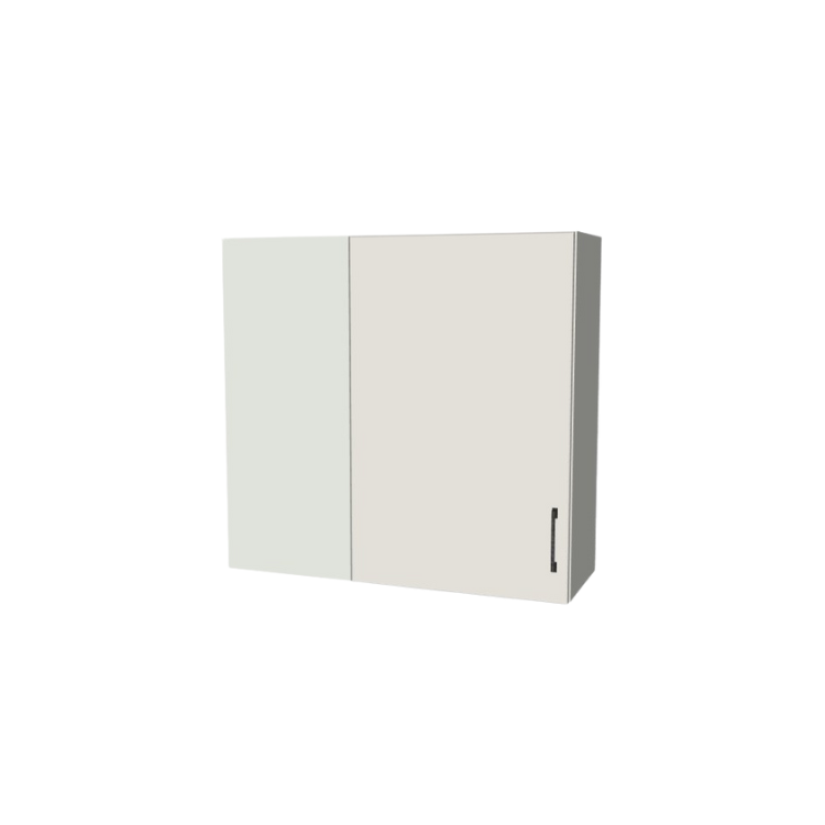 36" Wide 34" High Blind Corner Wall Cabinet - Door on Right/Left Side - (White Melamine Boxes - Flat Panel Doors)