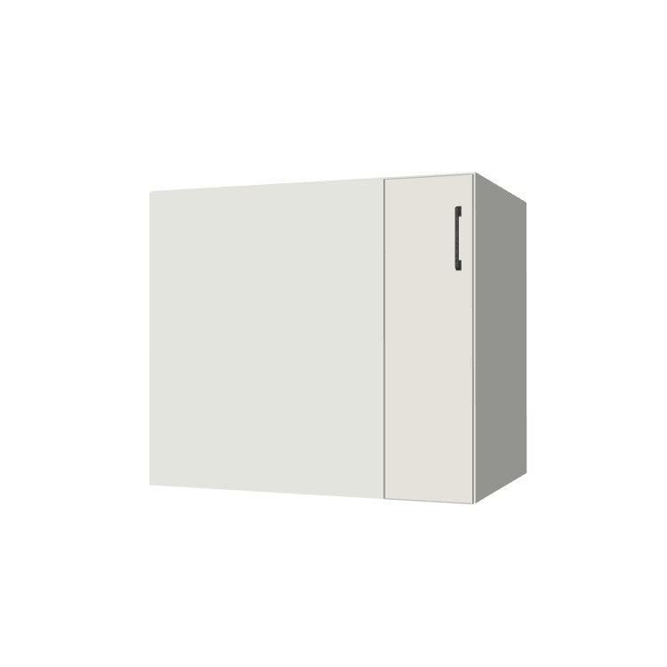 35" Blind Corner Base Cabinet - Door on Right/Left Side - (White Melamine Boxes - Flat Panel Doors)