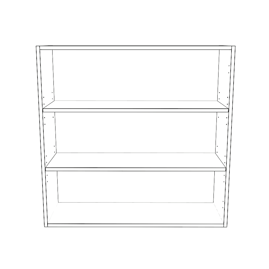 35" Wide x 34" High Wall Cabinet - Painted Doors