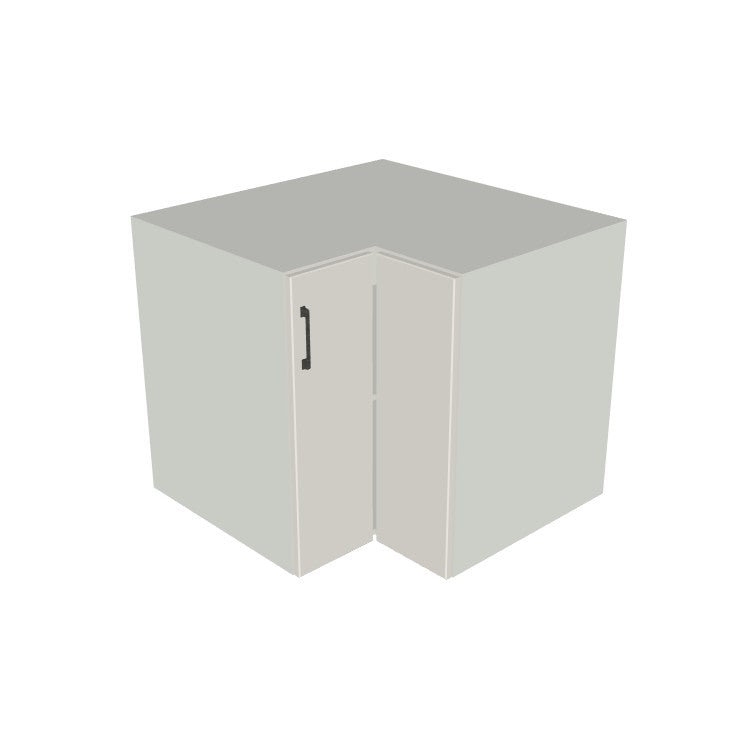 35x35" L Shape Base Corner Cabinet - (White Melamine Boxes - Flat Panel Doors)