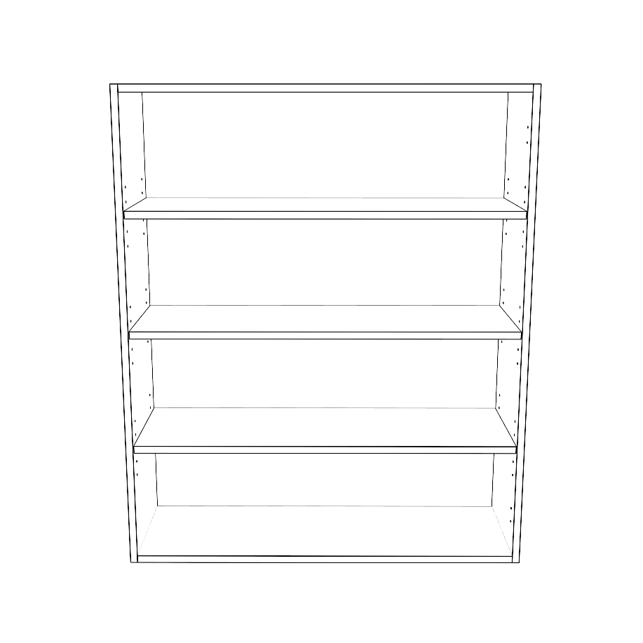 35" Wide x 42" High Wall Cabinet - Painted Doors