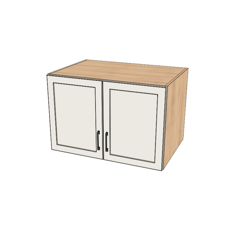 36" Wide x 24" High x 24" Deep Fridge/Stove Cabinet - (Hardrock Maple Melamine Boxes - Painted Doors)