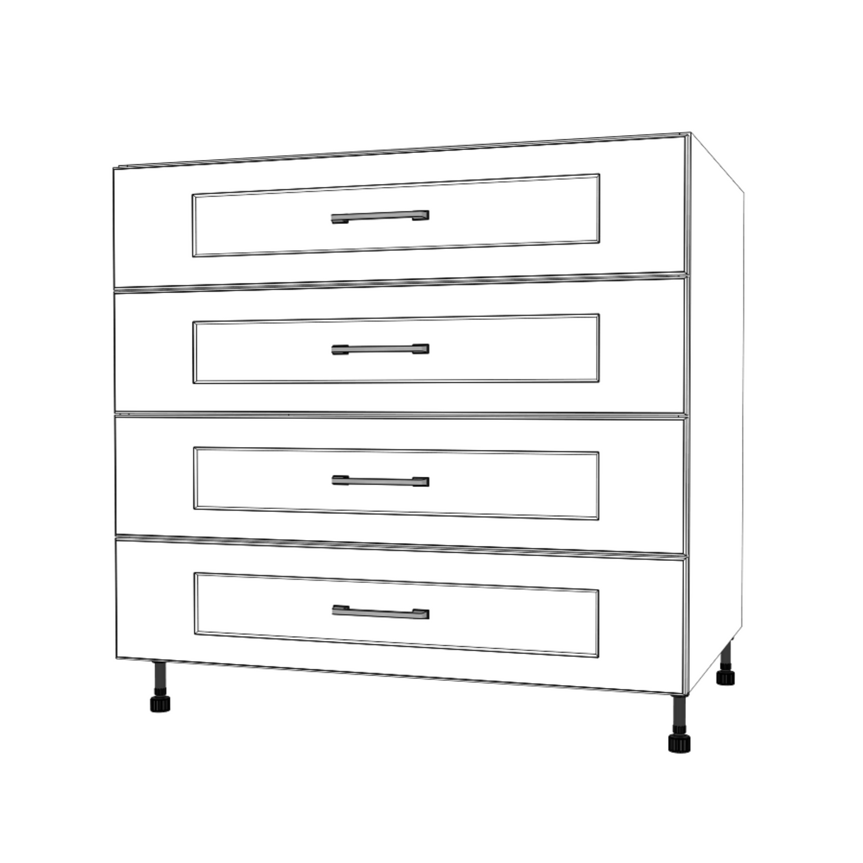 36" Wide Drawer Cabinet - Painted Doors