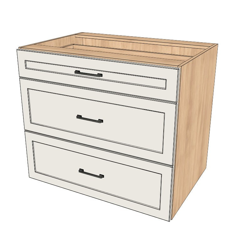 36" Wide Drawer Cabinet - (Ply Wood Boxes - Painted Doors)