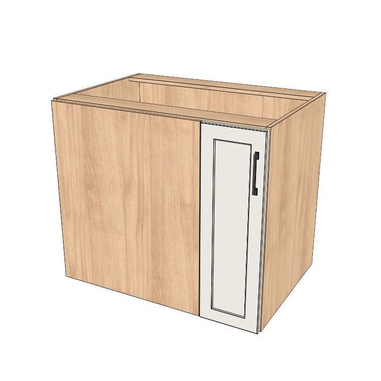 36" Blind Corner Base Cabinet - Door on Right/Left Side - (Hardrock Maple Melamine Boxes - Thermofoil Doors)