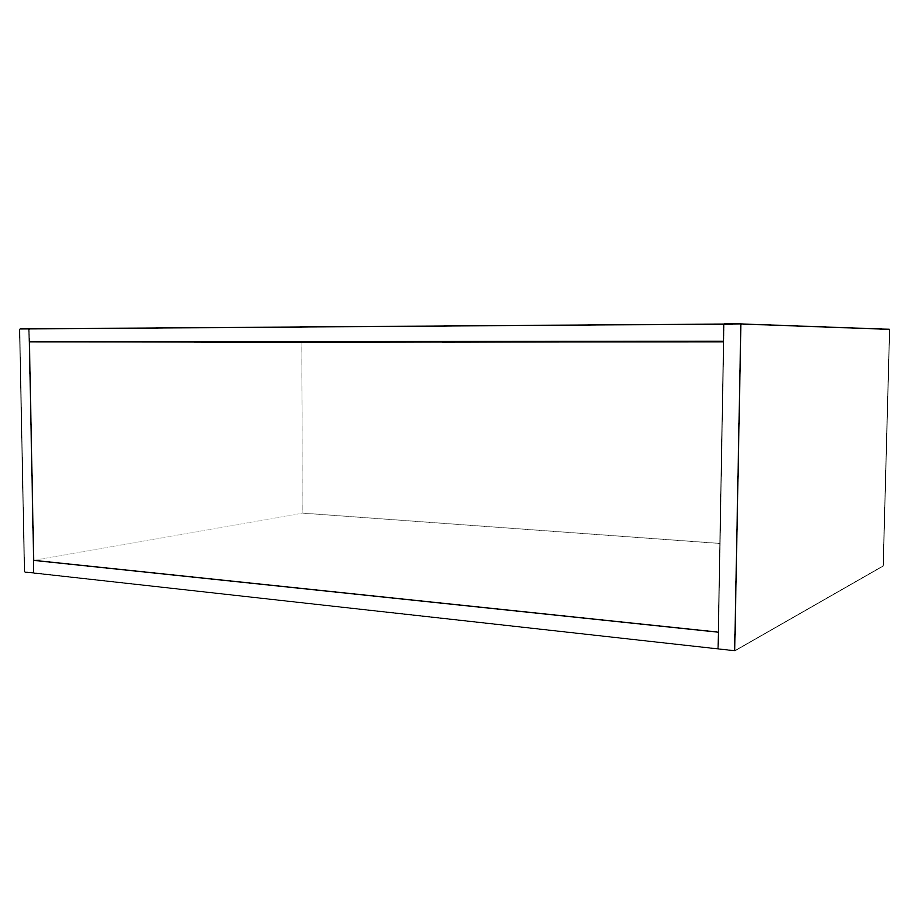 36" Wide x 12" High x 24" Deep Fridge Cabinet - Thermofoil Doors