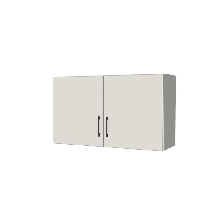 36" Wide x 21" High Fridge/Stove Cabinet - (White Melamine Boxes - Flat Panel Doors)