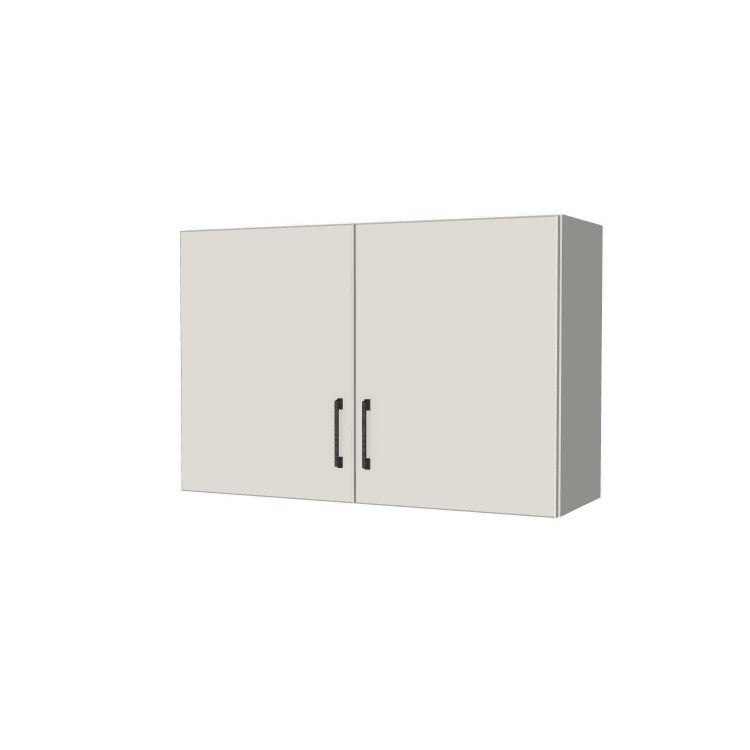 36" Wide x 24" High Fridge/Stove Cabinet - (White Melamine Boxes - Flat Panel Doors)