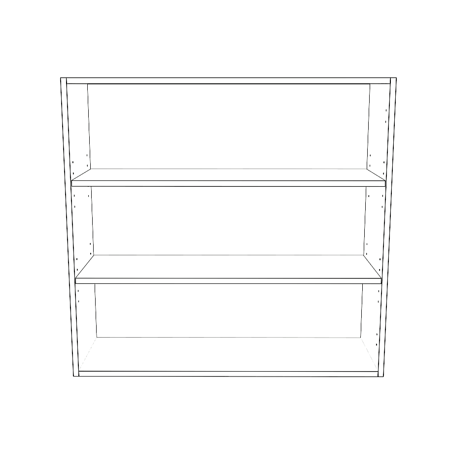 36" Wide x 34" High Wall Cabinet - Painted Doors