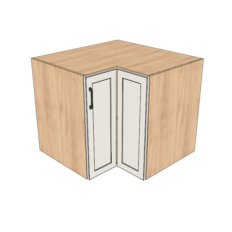 36x36" L Shape Base Corner Cabinet - (Hardrock Maple Melamine Boxes - Thermofoil Doors)