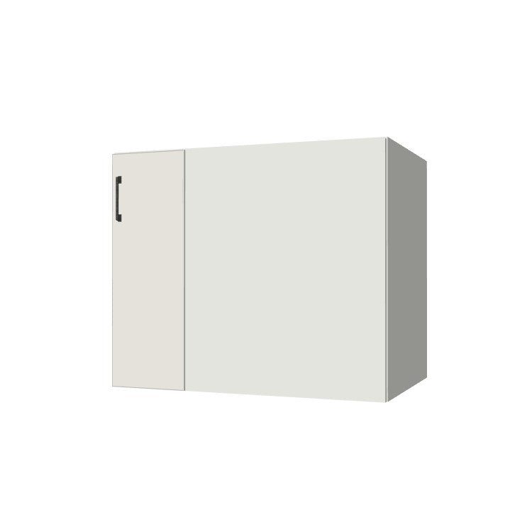 37" Blind Corner Base Cabinet - Door on Right/Left Side - (White Melamine Boxes - Flat Panel Doors)