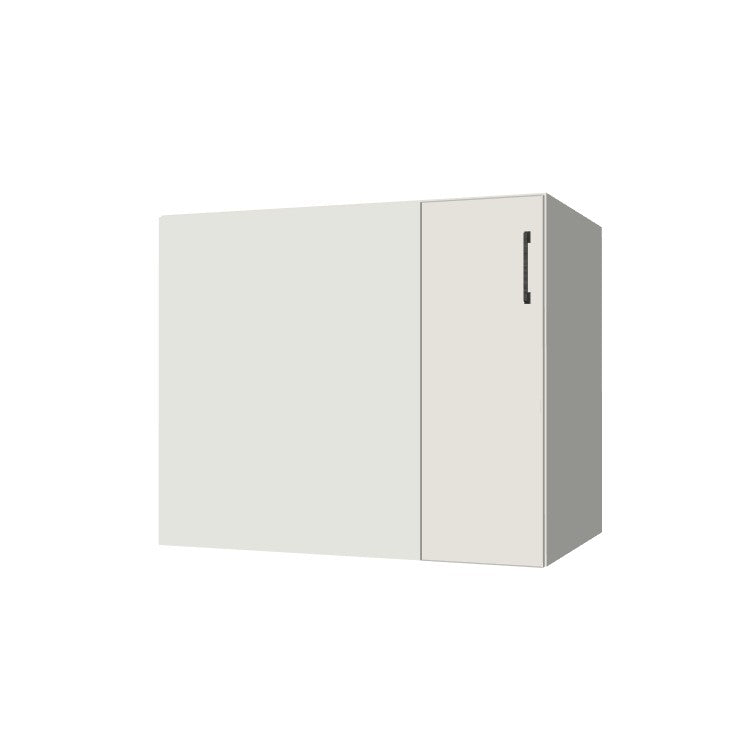 37" Blind Corner Base Cabinet - Door on Right/Left Side - (White Melamine Boxes - Flat Panel Doors)